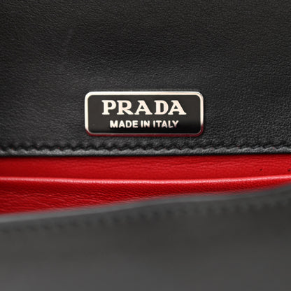 Prada Spazzolato Soft Calfskin Cahier Bag Black 6 of 10