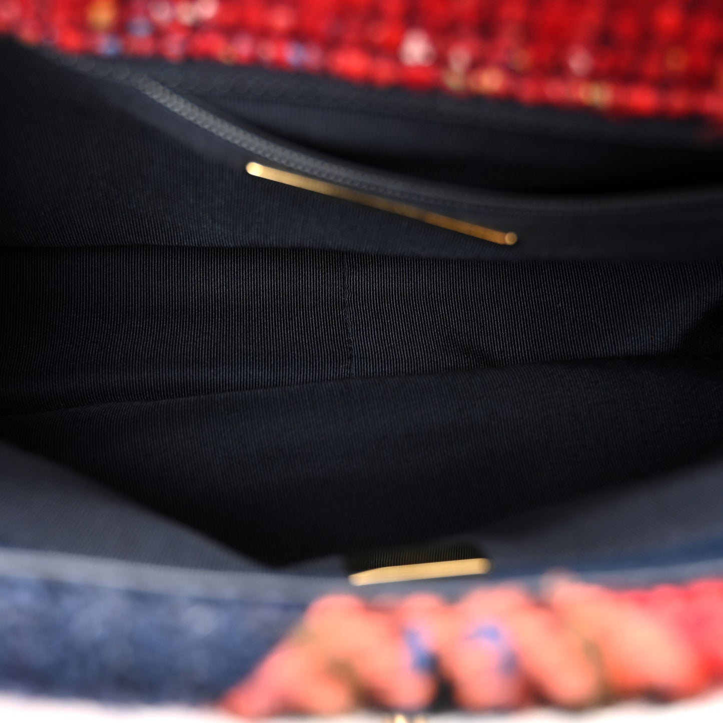 Tweed Quilted Medium Chanel 19 Flap Red Navy Multicolor