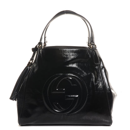 Gucci Vernice Naplack Medium Soho Shoulder Bag Black 1 of 7