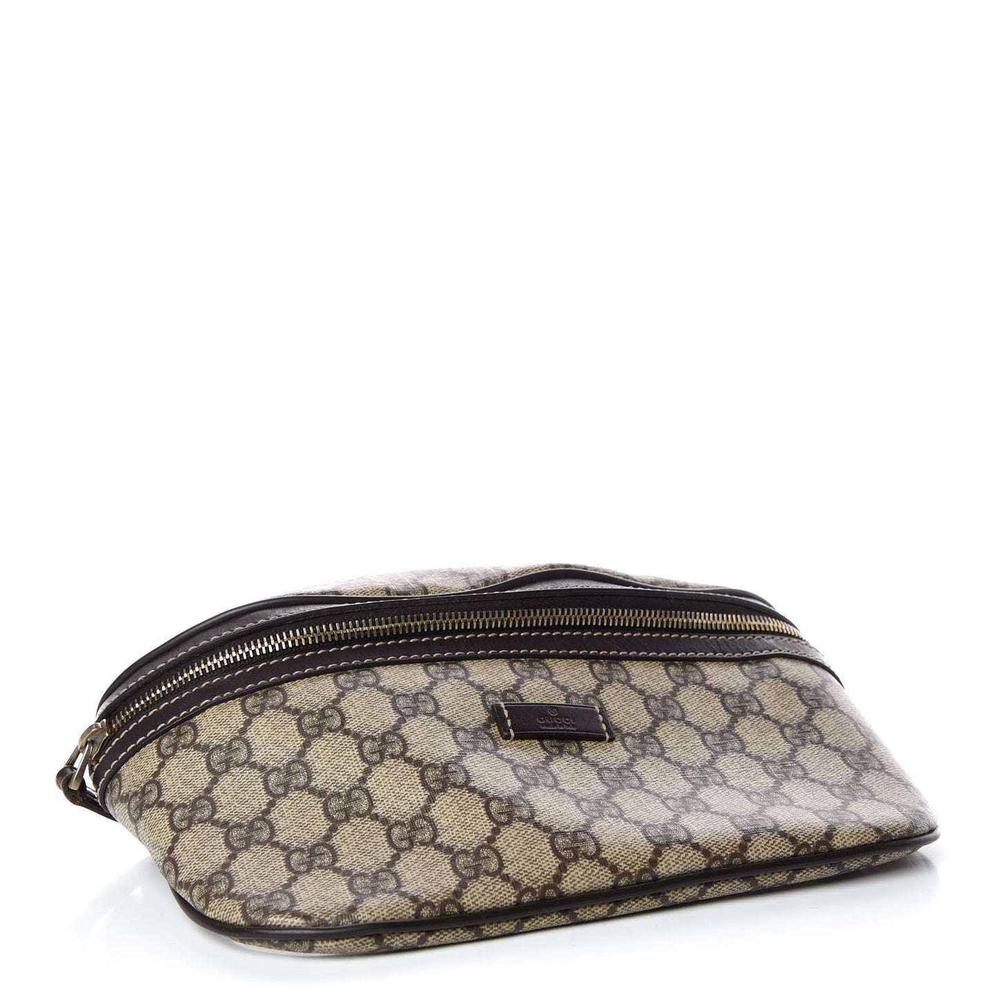 GG Supreme Monogram Belt Bag Dark Brown