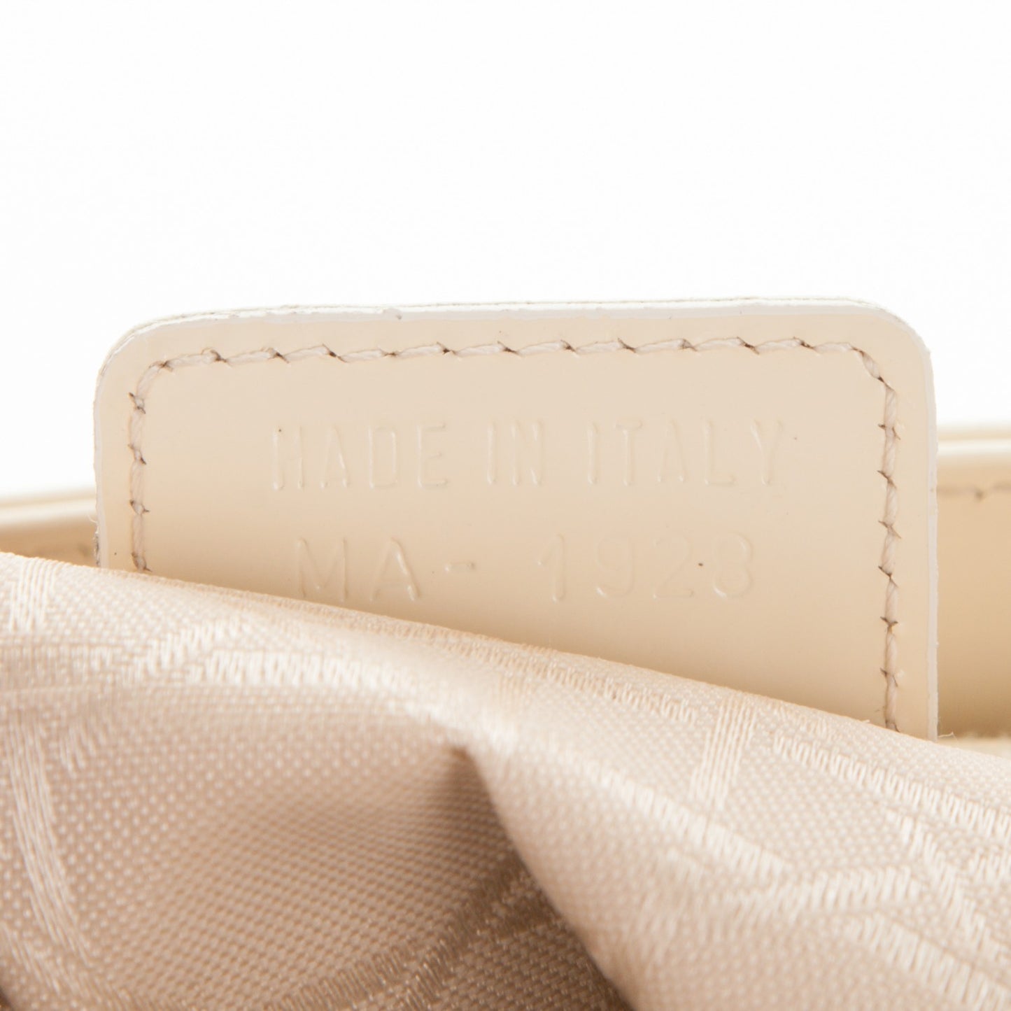 Patent Medium Lady Dior Beige