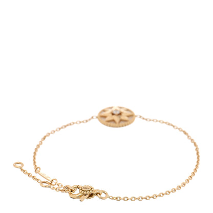 Christian Dior 18K Yellow Gold Diamond Mother of Pearl Rose Des Vents Bracelet 2 of 3