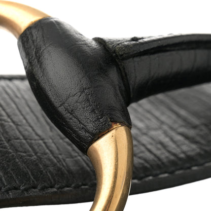 Gucci Calfskin Medium Horsebit Chain Hobo Black 12 of 13