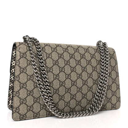 Gucci X MLB GG Supreme Monogram Snakeskin NY Yankees Patch Embroidered Small Dionysus Shoulder Bag 3 of 9