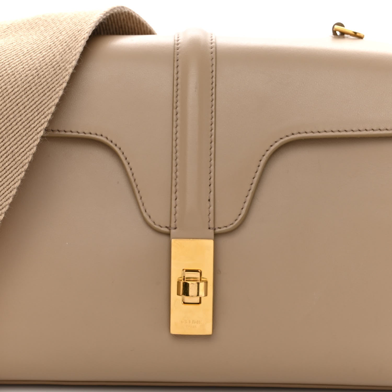 Celine Smooth Calfskin Teen Soft 16 Shoulder Bag Safari 7 of 13