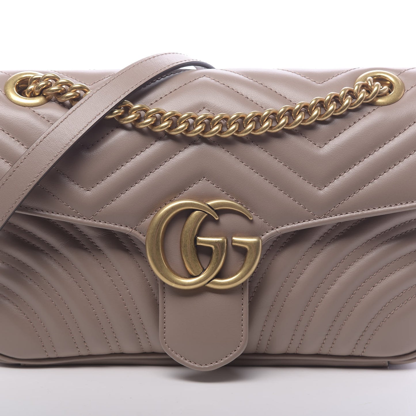 Calfskin Matelasse Small GG Marmont Shoulder Bag Porcelain Rose
