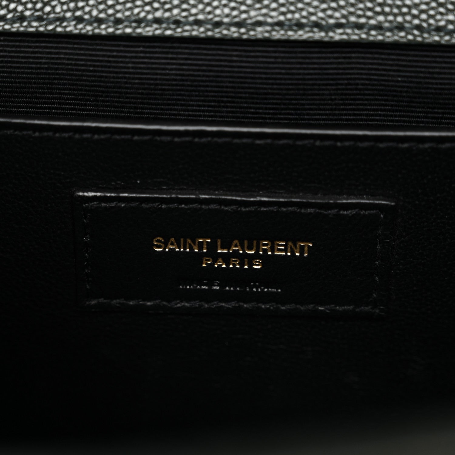 Saint Laurent Grain De Poudre Textured Mixed Matelasse Medium Triquilt Monogram Satchel Vert Fonce 7 of 11
