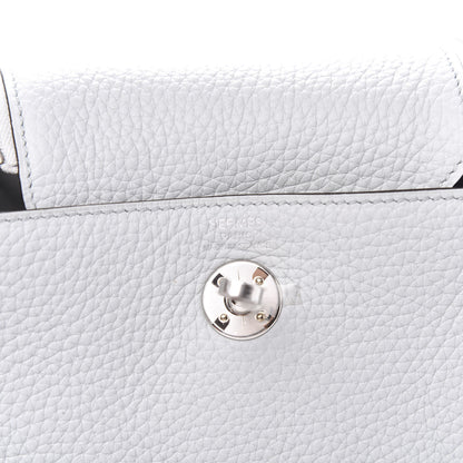 Hermes Taurillon Clemence Mini Lindy 20 Bleu Pale 6 of 10