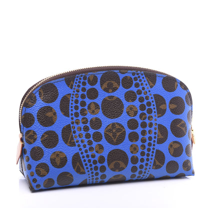 Louis Vuitton Monogram Kusama Pumpkin Dots Cosmetic Pouch Blue 3 of 6