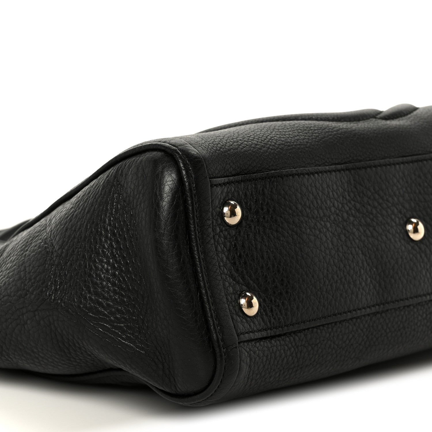 Gucci Pebbled Calfskin Small Soho Top Handle Bag Black 10 of 11