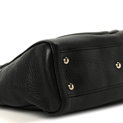 Gucci Pebbled Calfskin Small Soho Top Handle Bag Black 10 of 11