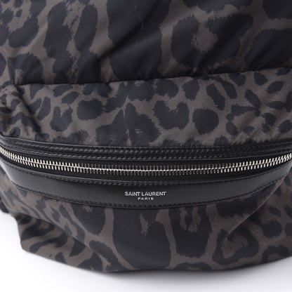 Saint Laurent Nylon Leopard Print City Fold Up Backpack Belt Bag Black 14 of 14