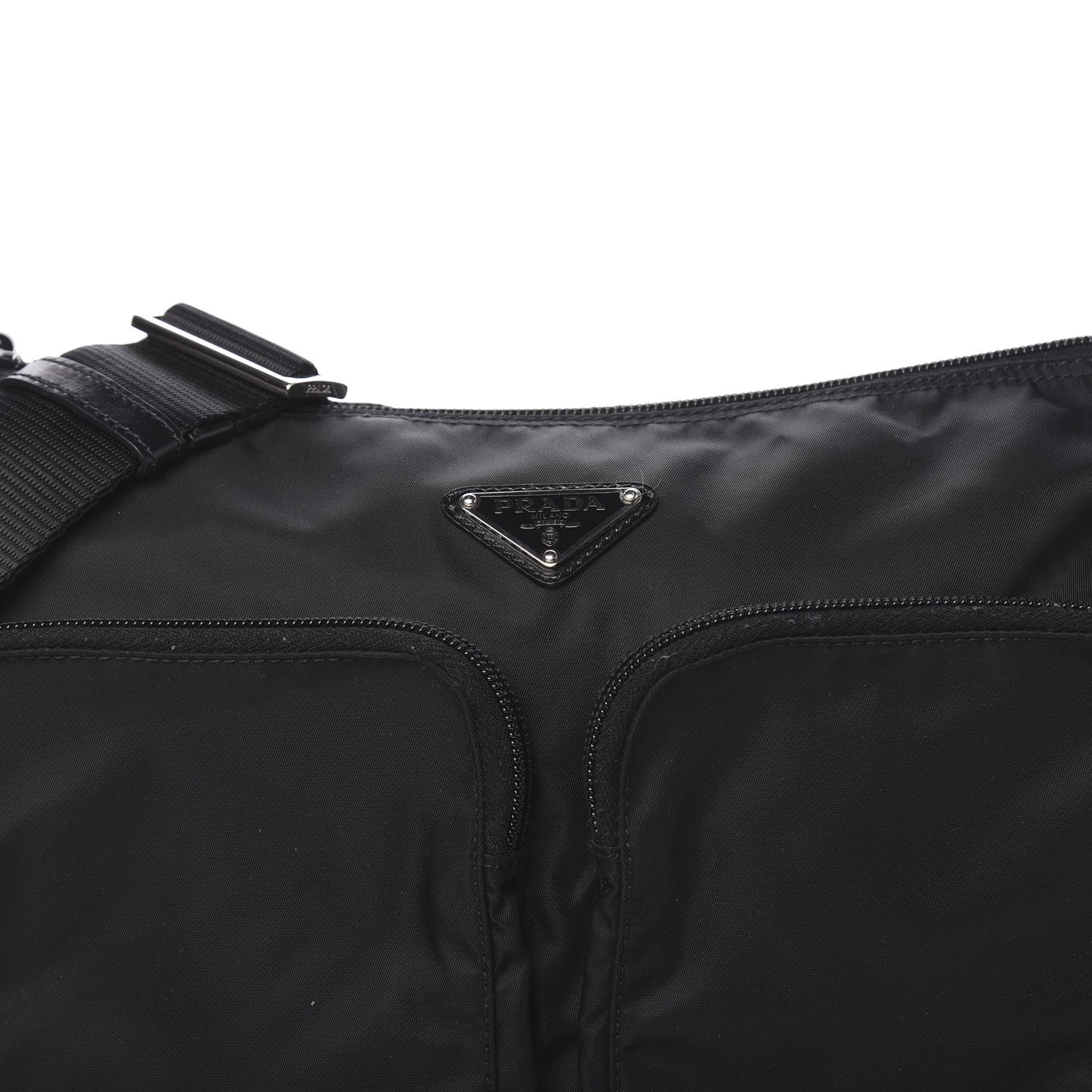 Prada Tessuto Nylon Messenger Bag Black 7 of 10