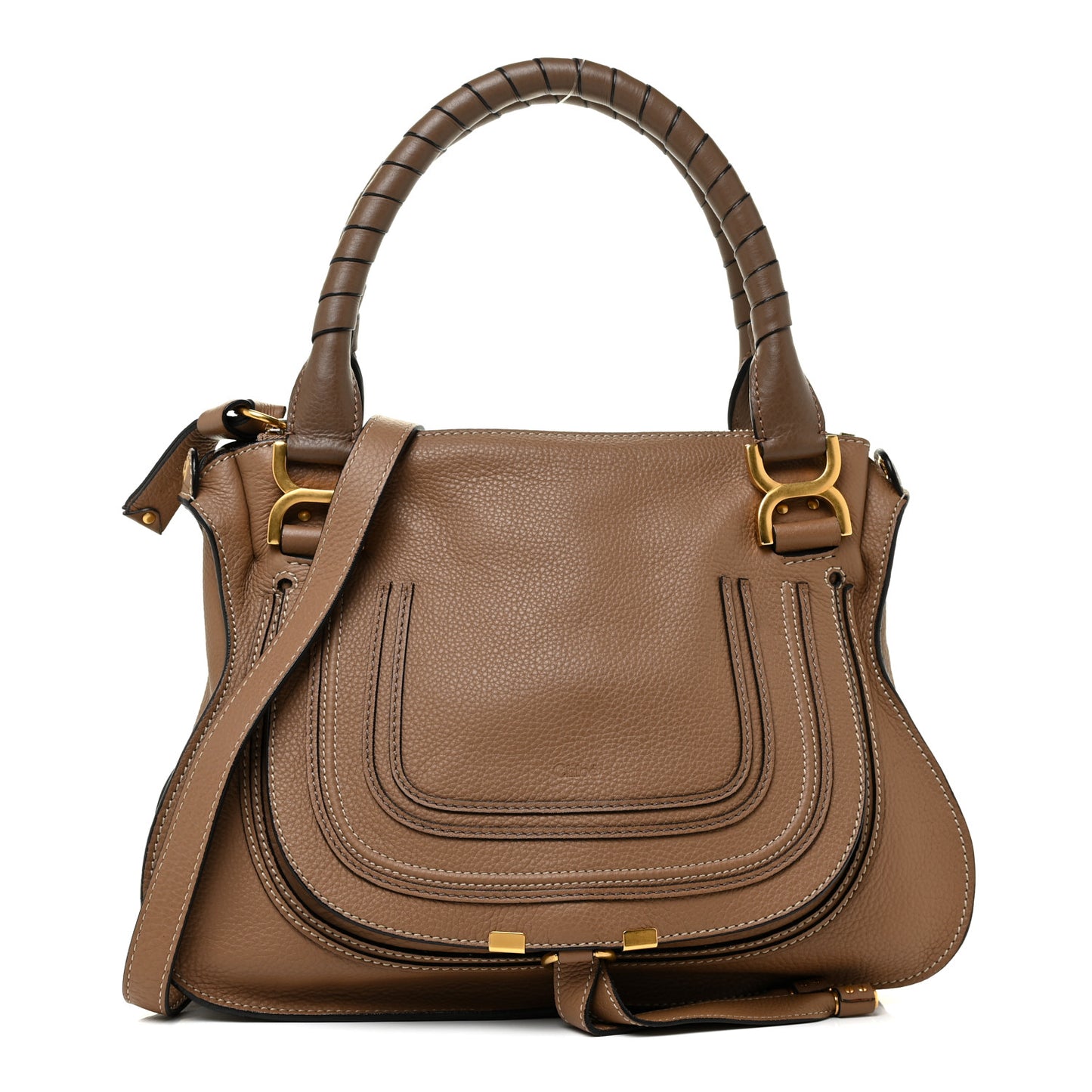 Calfskin Medium Marcie Satchel Nut