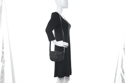 Christian Dior Grained Calfskin Oblique Saddle Pouch Black 2 of 11