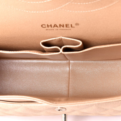 Chanel Iridescent Caviar Quilted Jumbo Double Flap Beige 5 of 10