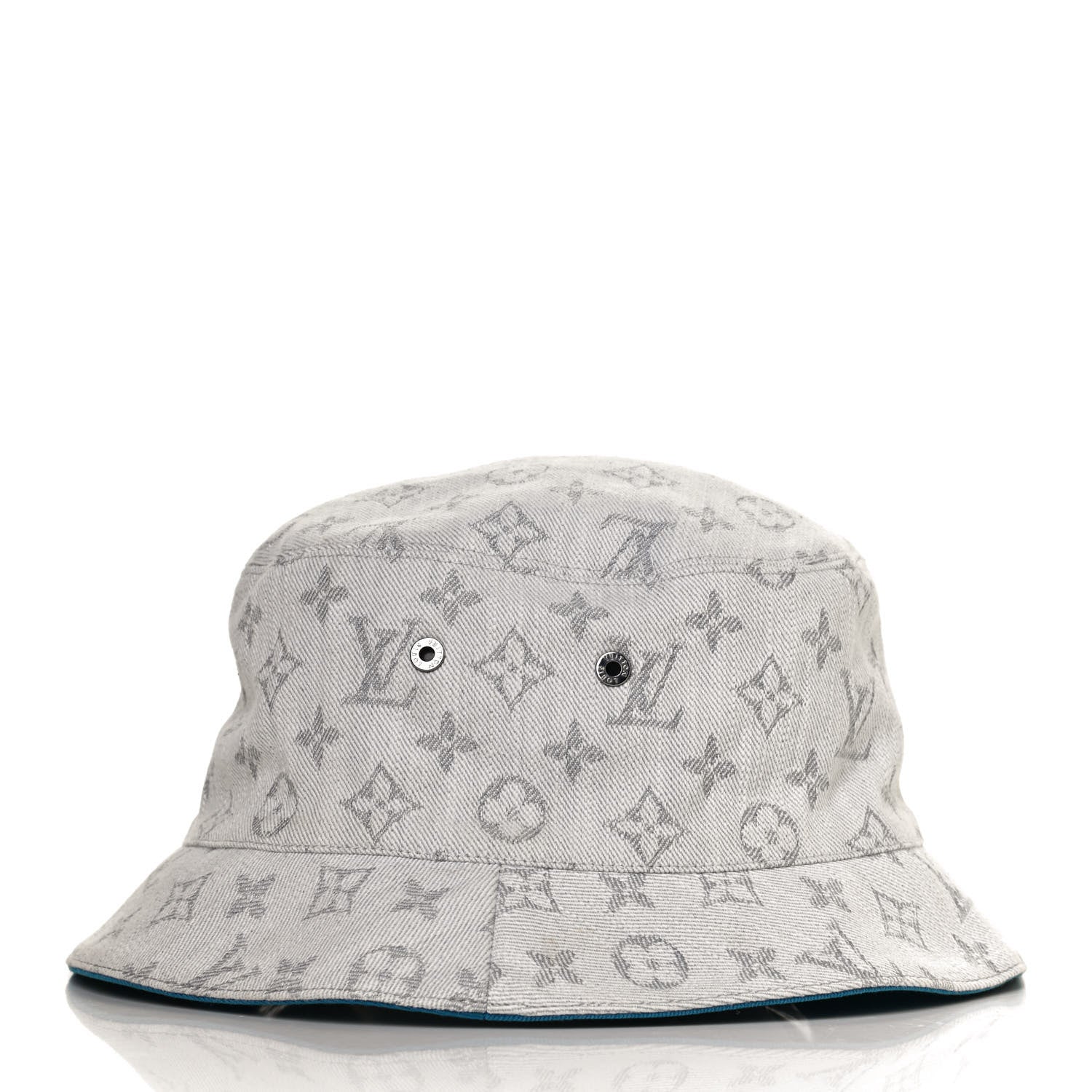 Louis Vuitton Monogram Denim Transformable Bob Bucket Hat 60 White Blue 7 of 14