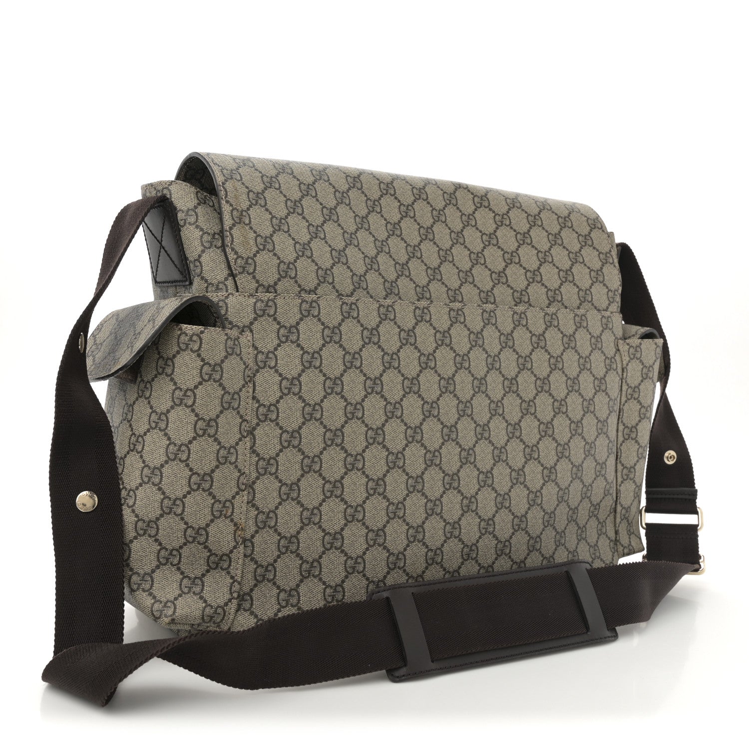Gucci GG Plus Monogram Messenger Diaper Bag Dark Brown 3 of 11