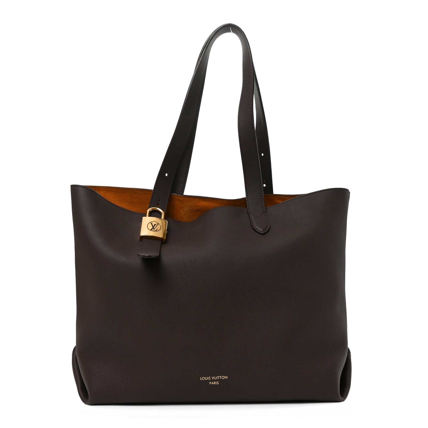 Louis Vuitton Grained Calfskin Low Key Cabas MM Chocolate 1 of 10
