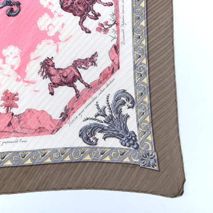 Hermes Silk Courbettes Et Cabrioles Plisse Scarf 90 6 of 7