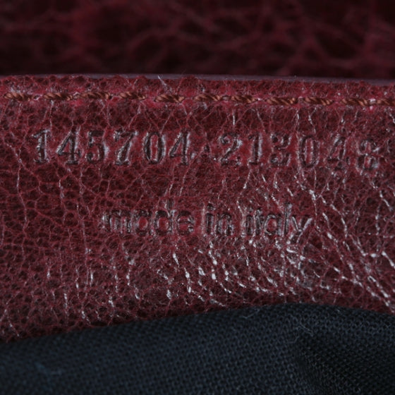 Chevre Shopper Tote Rouge Grenat