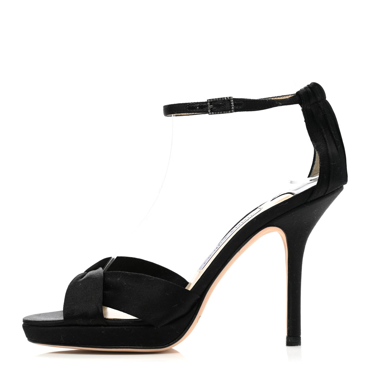 Satin Macy Sandals 36 Black
