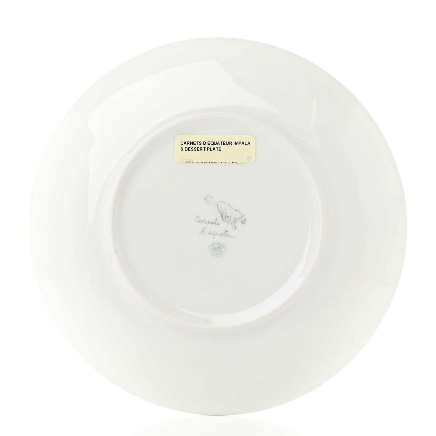 Hermes Porcelain Carnets d'Equateur Impalas Dessert Plate 2 of 5