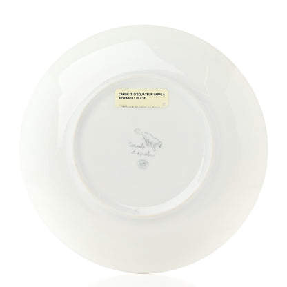 Hermes Porcelain Carnets d'Equateur Impalas Dessert Plate 2 of 5