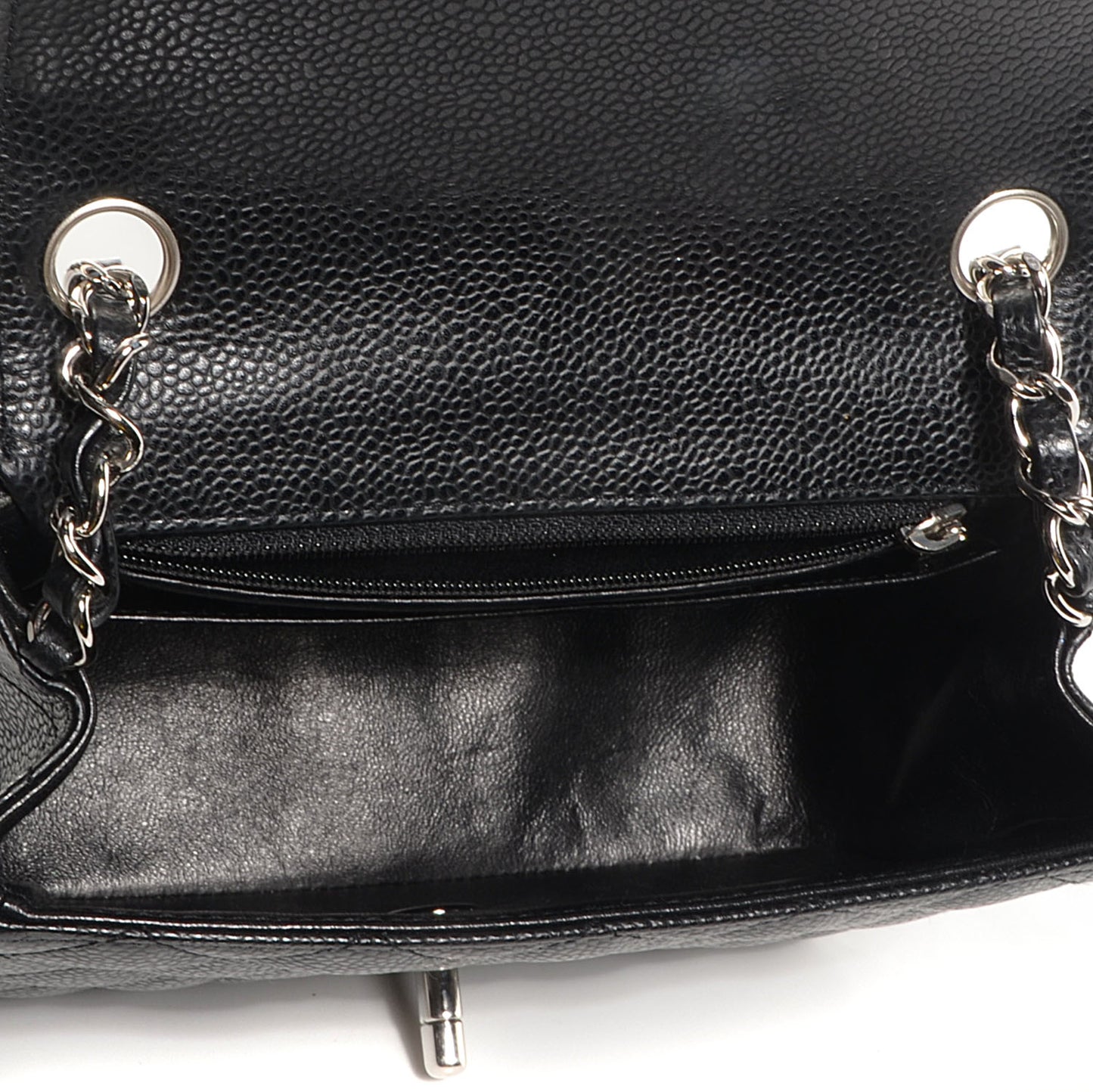 Caviar Quilted Mini Square Flap Black