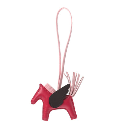Hermes Milo Lambskin Grigri Rodeo Pegase Horse Bag Charm PM Framboise Rose Sakura Rouge Sellier 1 of 4