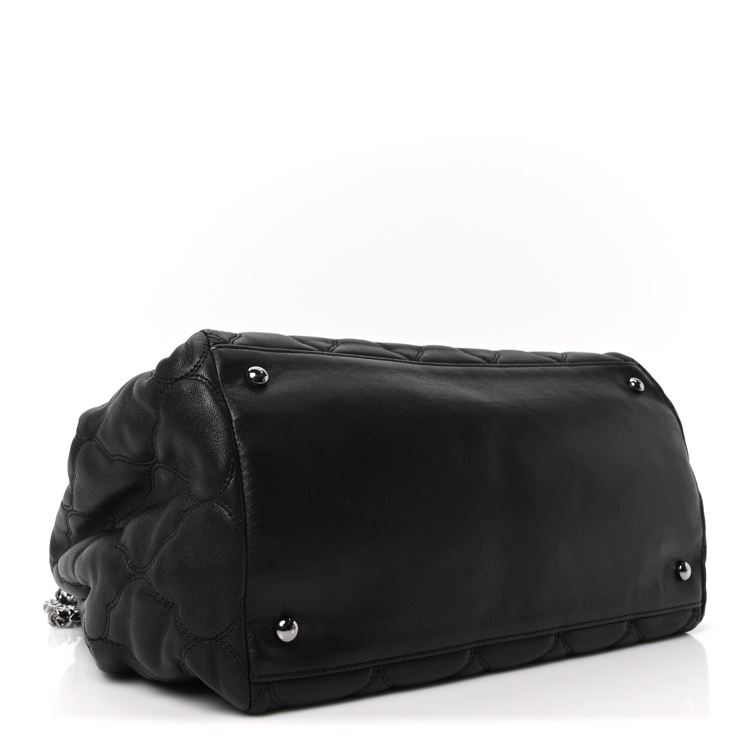 Chanel Lambskin Cells Accordion Tote Black 4 of 10