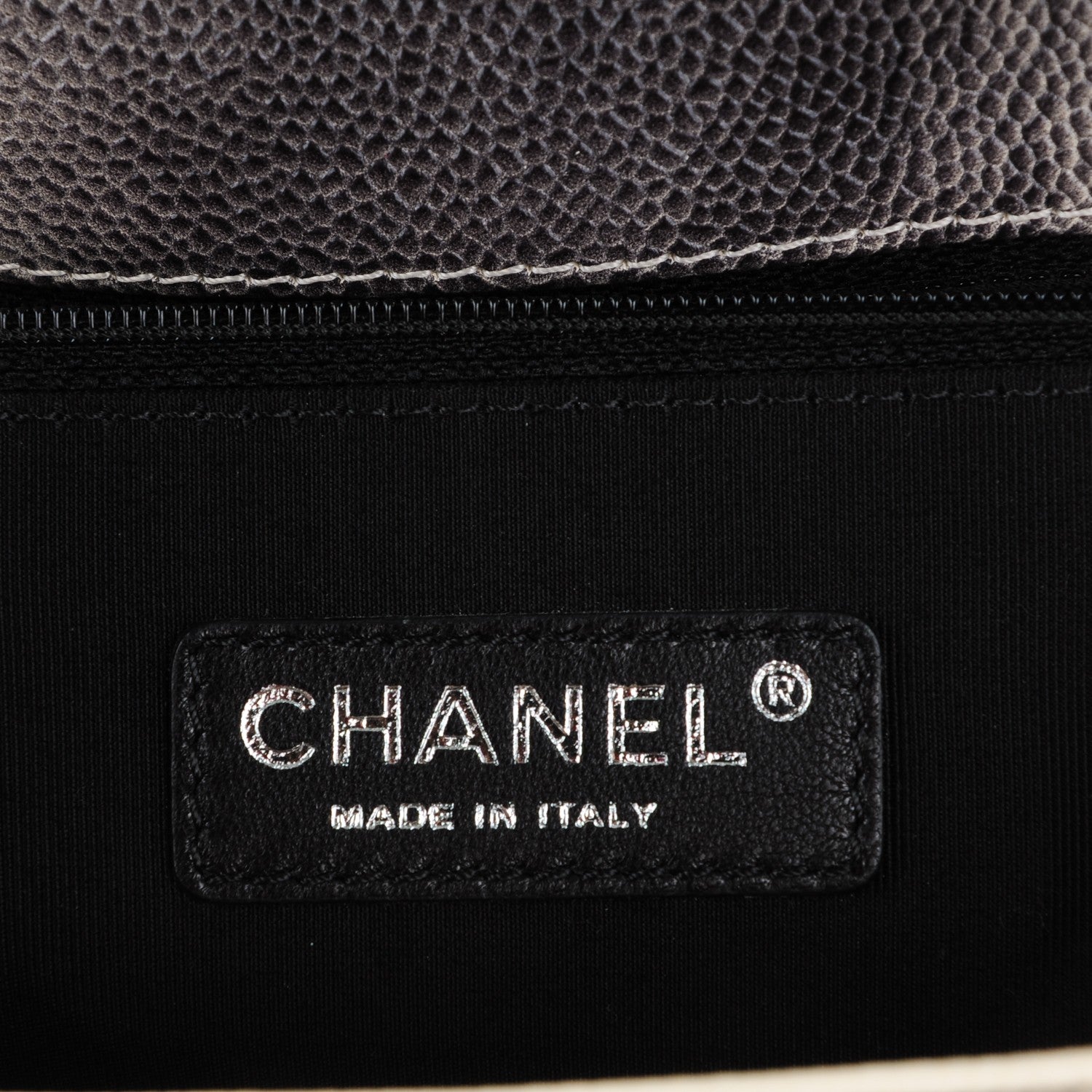 Chanel Caviar Quilted Large Ombre Single Flap Grey 7 of 7