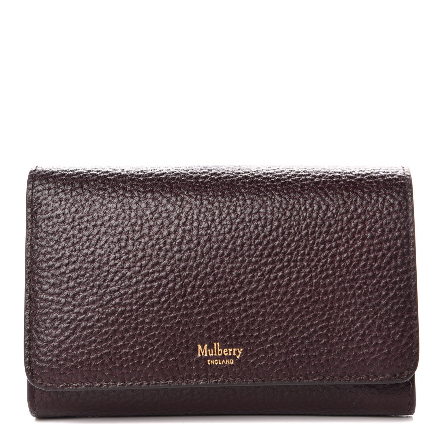 Mulberry Grain Vegetable Tanned Calfskin Medium Continental Wallet Oxblood 1 of 10