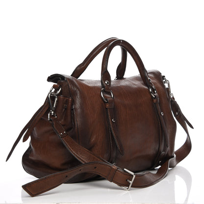 Miu Miu Nappa Monk Satchel Bruciato 4 of 8