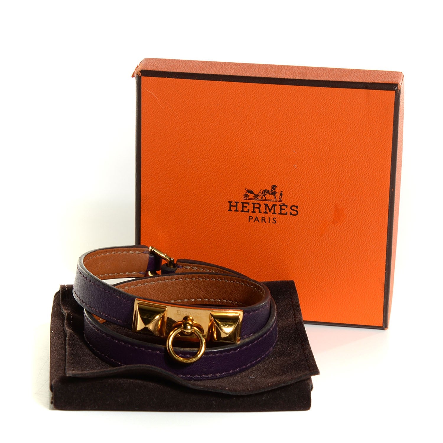 Hermes Swift Rivale Double Tour Bracelet Large Ultraviolet 9 of 9