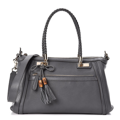 Gucci Pebbled Calfskin Small Bella Top Handle Bag Gray 1 of 13