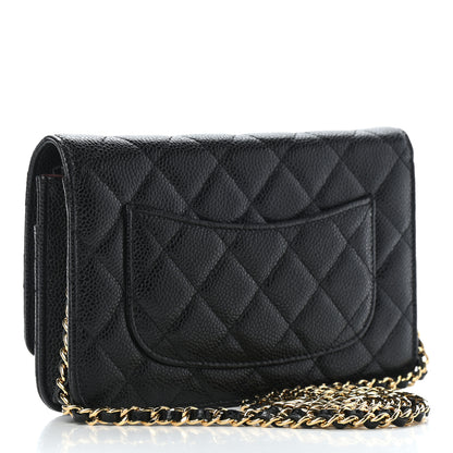 Chanel Caviar Quilted Wallet On Chain WOC Black 2 of 7