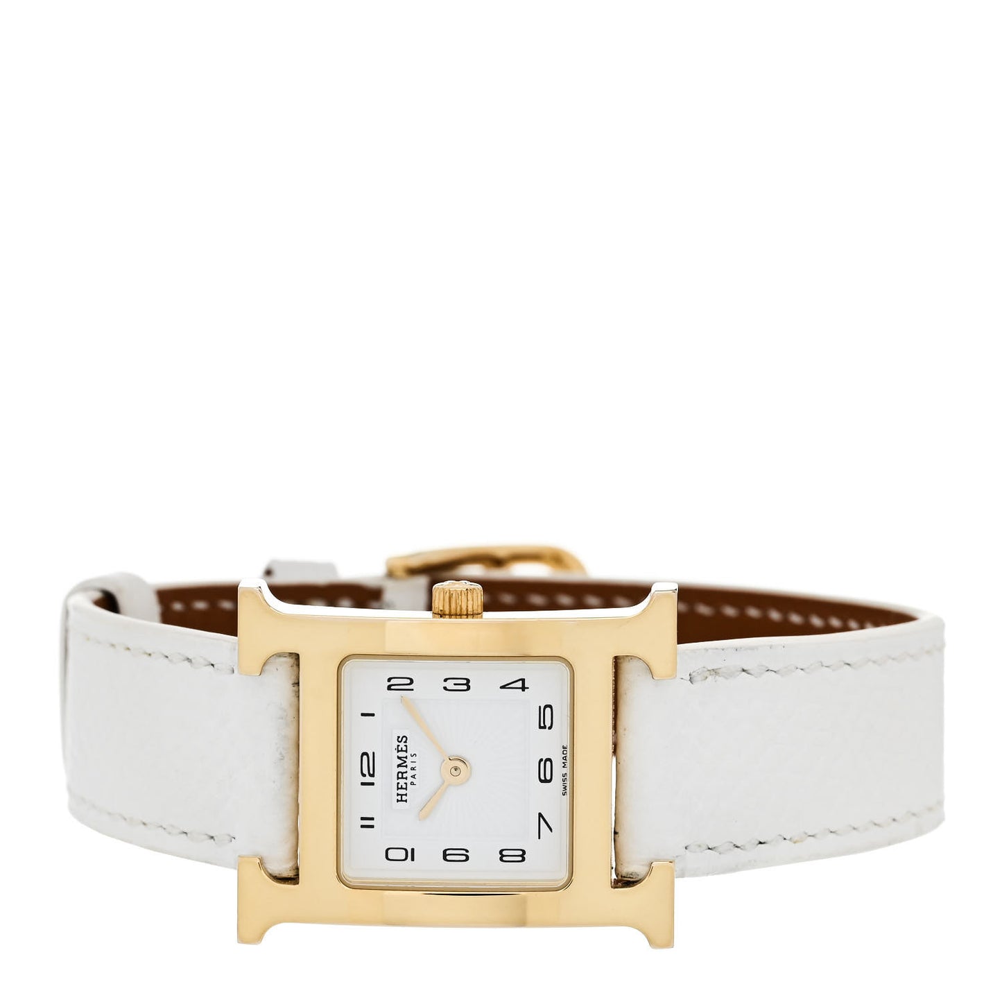 Stainless Steel Epsom 21mm Heure H Hour Quartz Watch Blanc