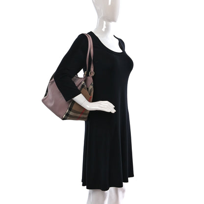 Burberry Grainy Calfskin House Check Small Canterbury Tote Pale Orchid 2 of 8