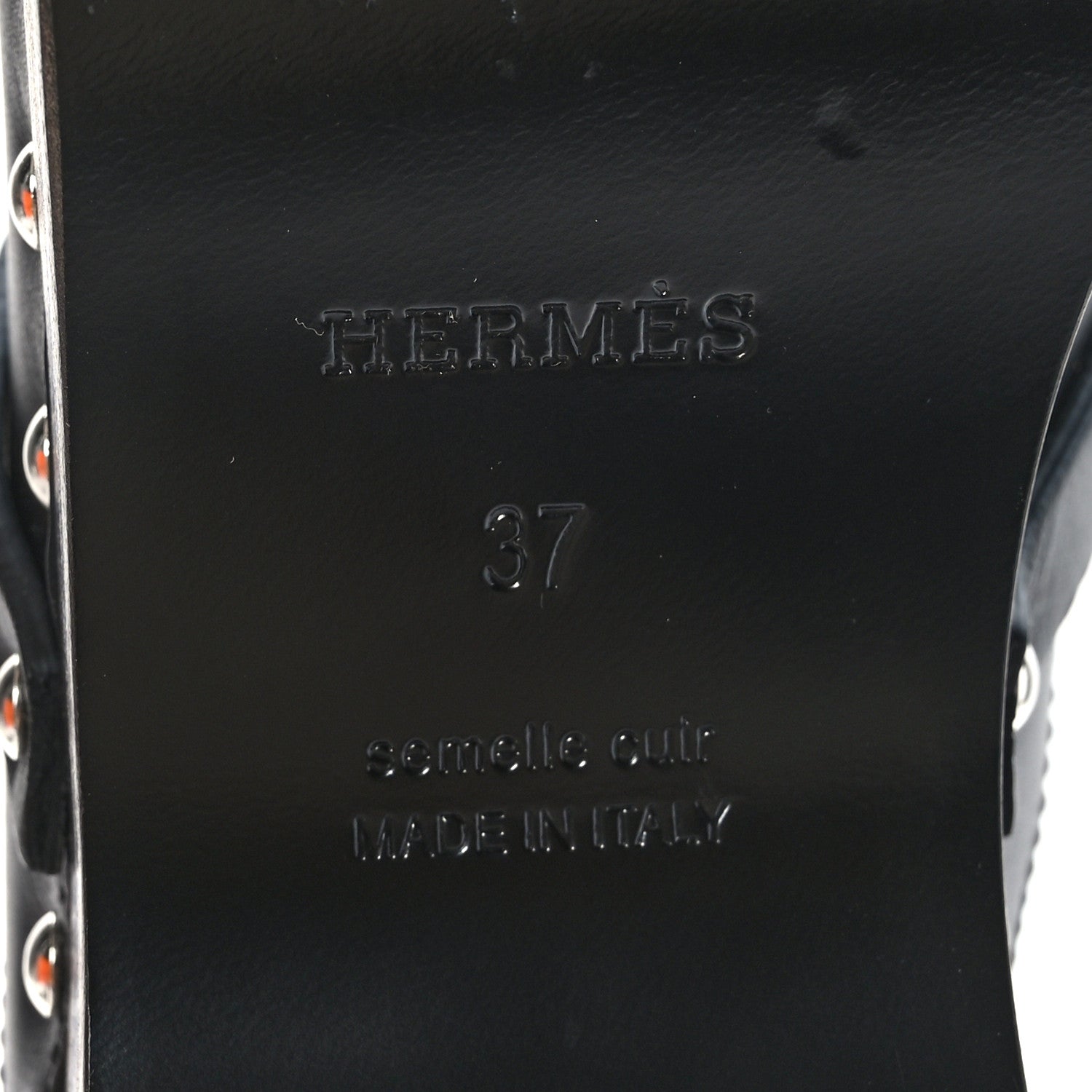 Hermes Calfskin Carlotta Mules 37 Black 5 of 8