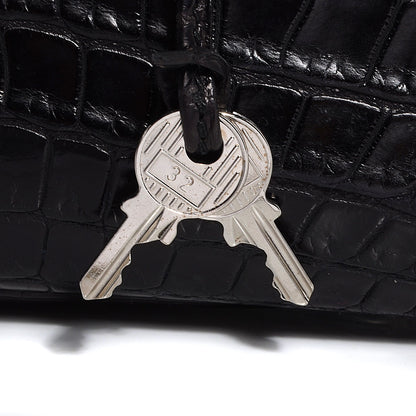 Hermes Matte Porosus Crocodile Birkin 35 Black 17 of 30