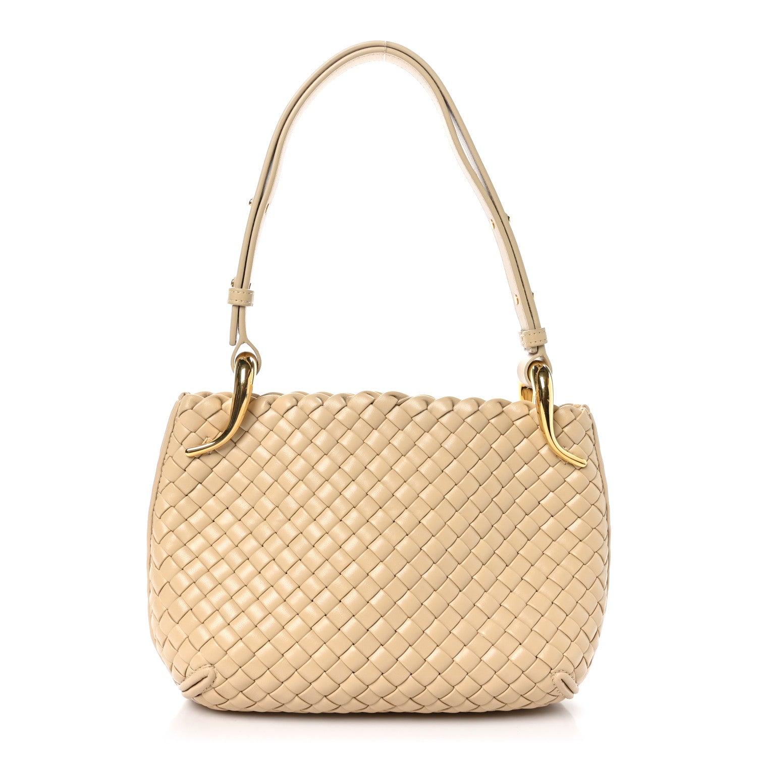 Bottega Veneta Nappa Intrecciato Small Clicker Shoulder Bag Porridge 1 of 10