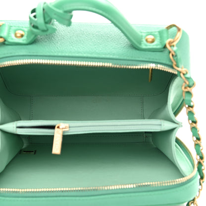 Chanel Caviar Quilted Medium CC Filigree Vanity Case Green 5 of 12