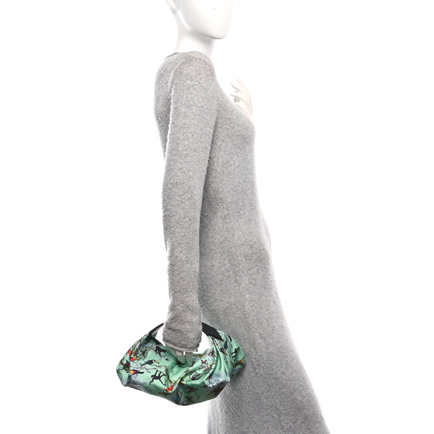 Hermes Silk Balusoie Bag Menthe Black 2 of 11