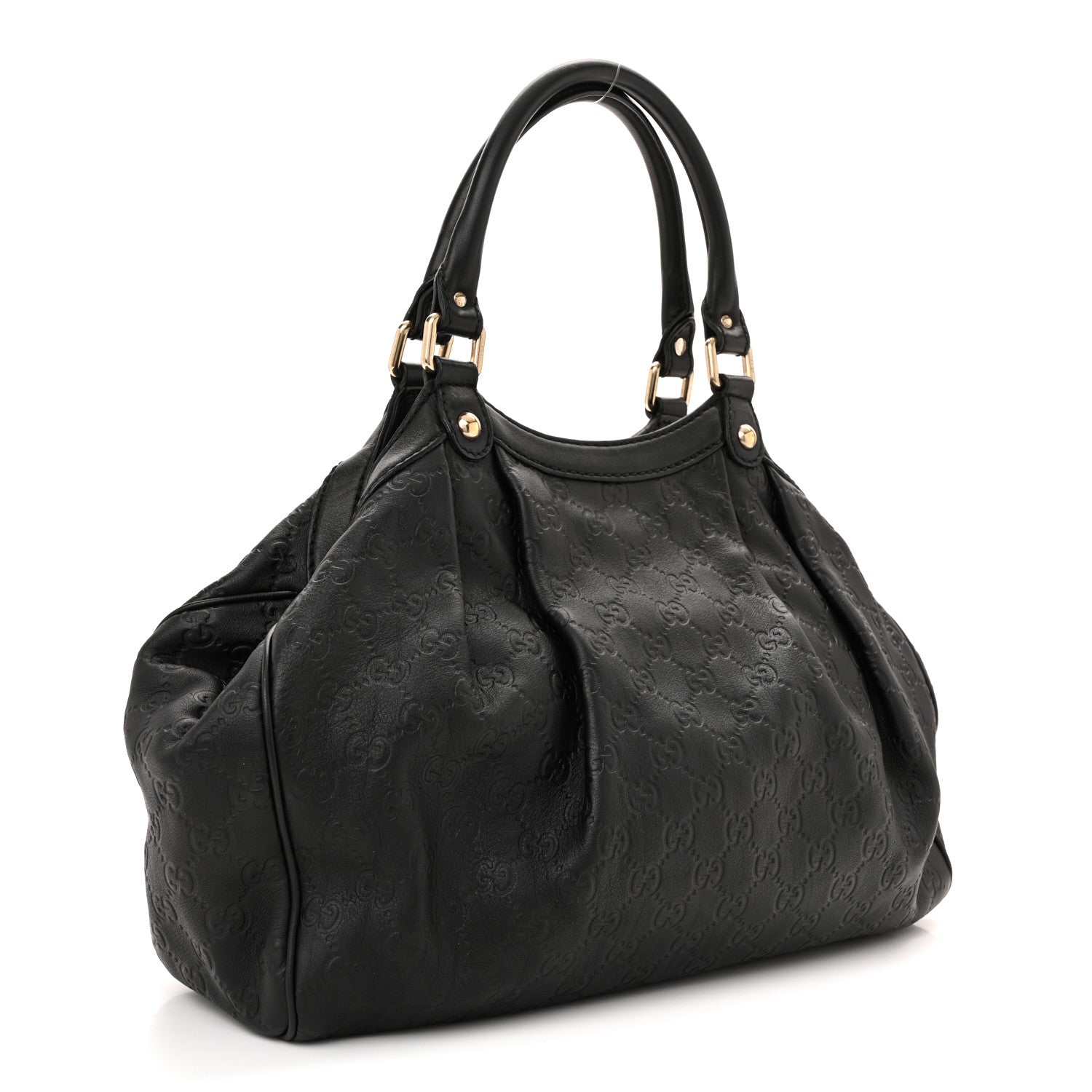 Gucci Guccissima Medium Sukey Tote Black 3 of 12