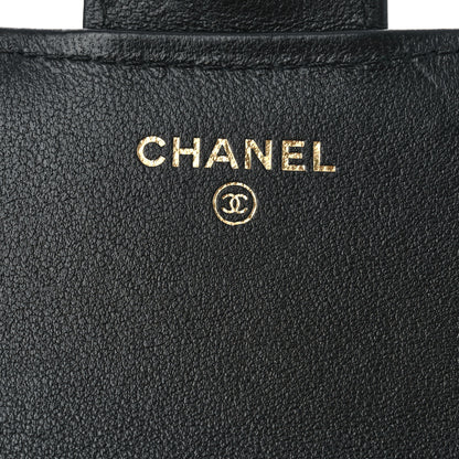 Chanel Lambskin Quilted Flap Phone Holder With Chain Black 6 of 11