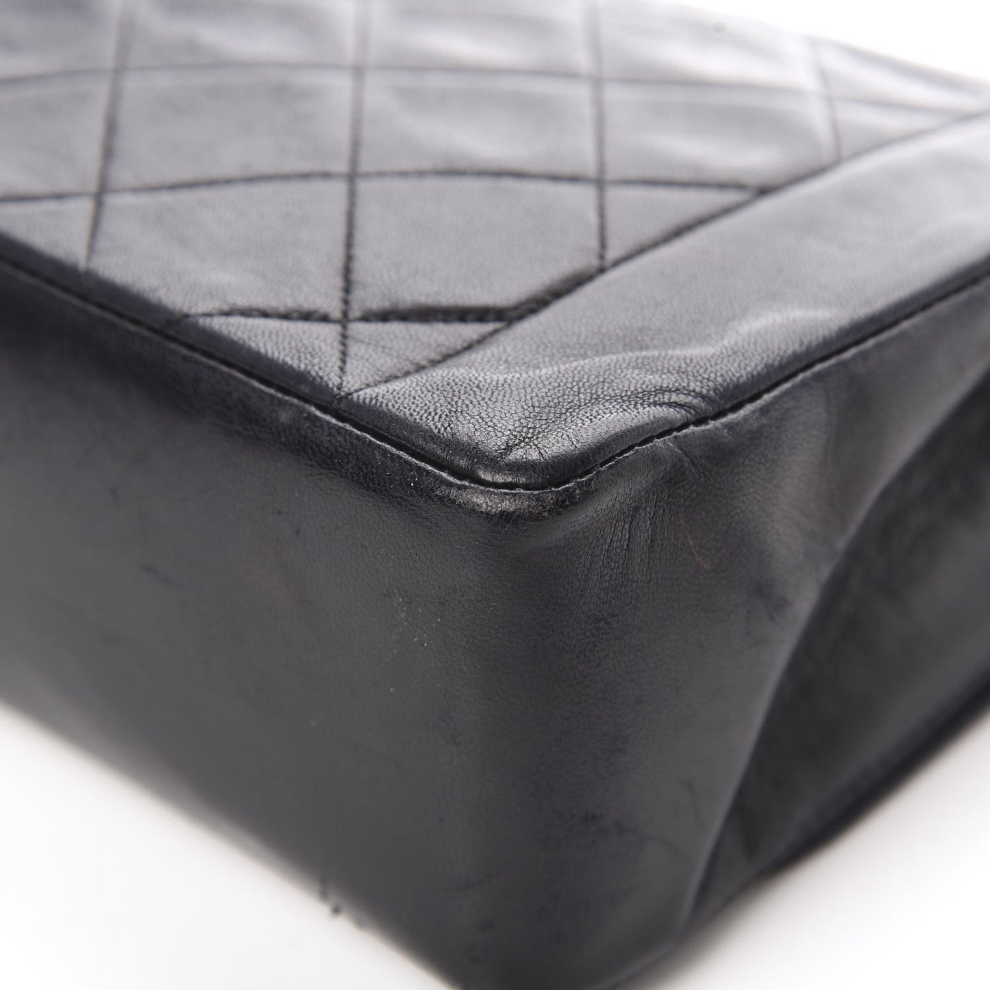 Lambskin Quilted Medium Single Flap Black
