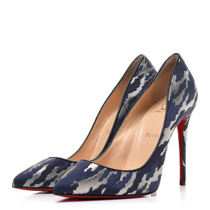 Christian Louboutin Jacquard Camouloubi Pigalle Follies 100 Pumps 39 Bavarios 3 of 11