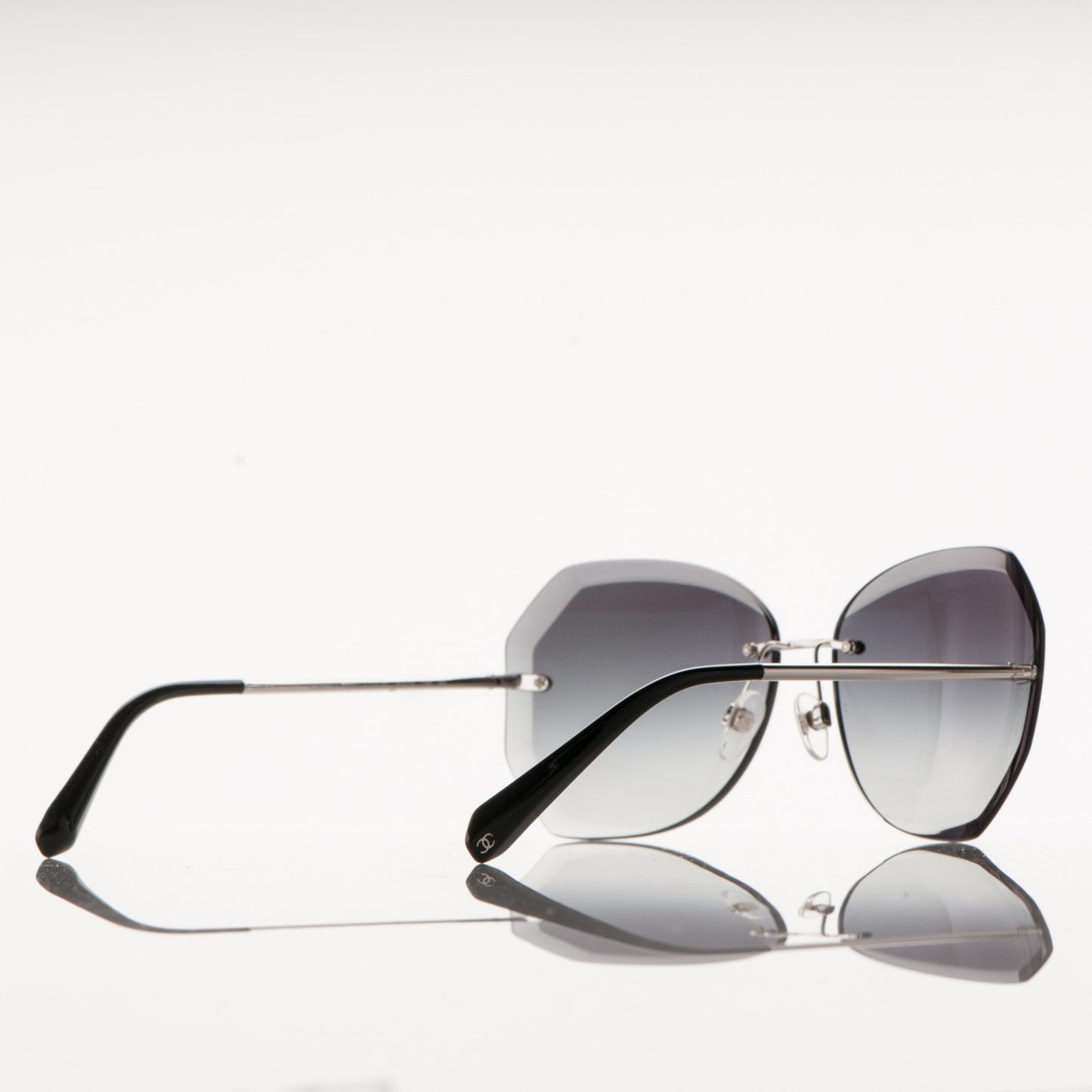 Metal Spring Round Sunglasses 4220 Silver