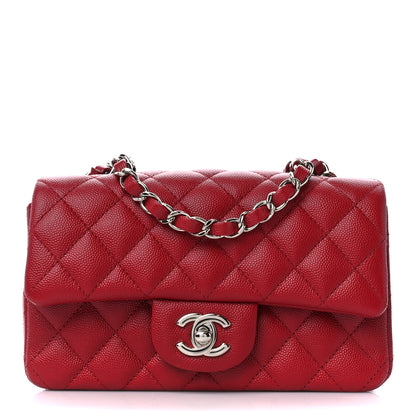 Chanel Caviar Quilted Mini Rectangular Flap Red 1 of 11
